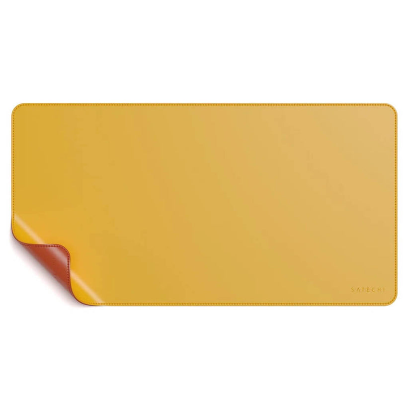Satechi diual sided Eco-leather Deskmate - Yellow/Orange - iSTYLE RS
