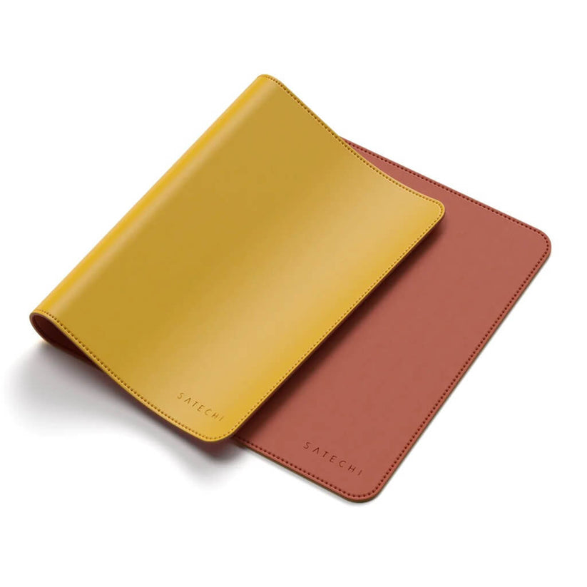 Satechi diual sided Eco-leather Deskmate - Yellow/Orange - iSTYLE RS