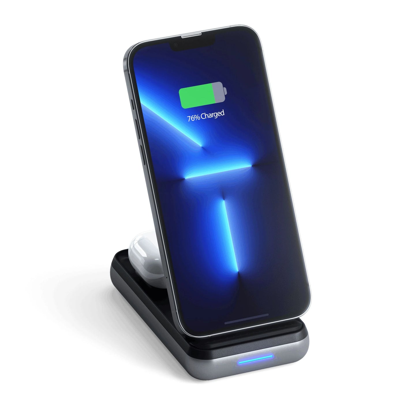 Satechi Duo Wireless Charger Power Bank Stand 10000 mAh Stand - Space Grey
