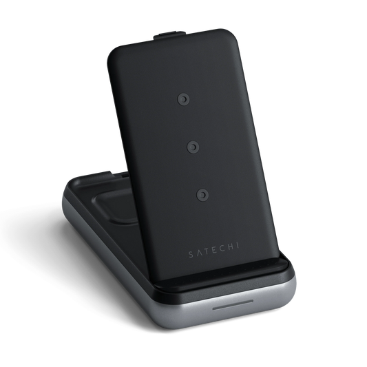 Satechi Duo Wireless Charger Power Bank Stand 10000 mAh Stand - Space Grey
