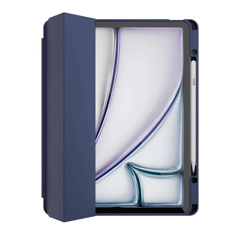 Husa de protectie Next One Rollcase pentru iPad Air 13 M2, cu suport pentru stilou, Albastru - iSTYLE RS