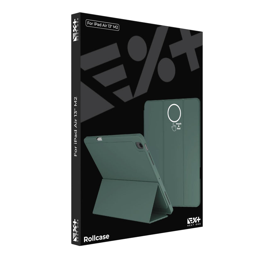 Husa de protectie Next One Rollcase pentru iPad Air 13 M2, cu suport pentru stilou, Verde - iSTYLE RS