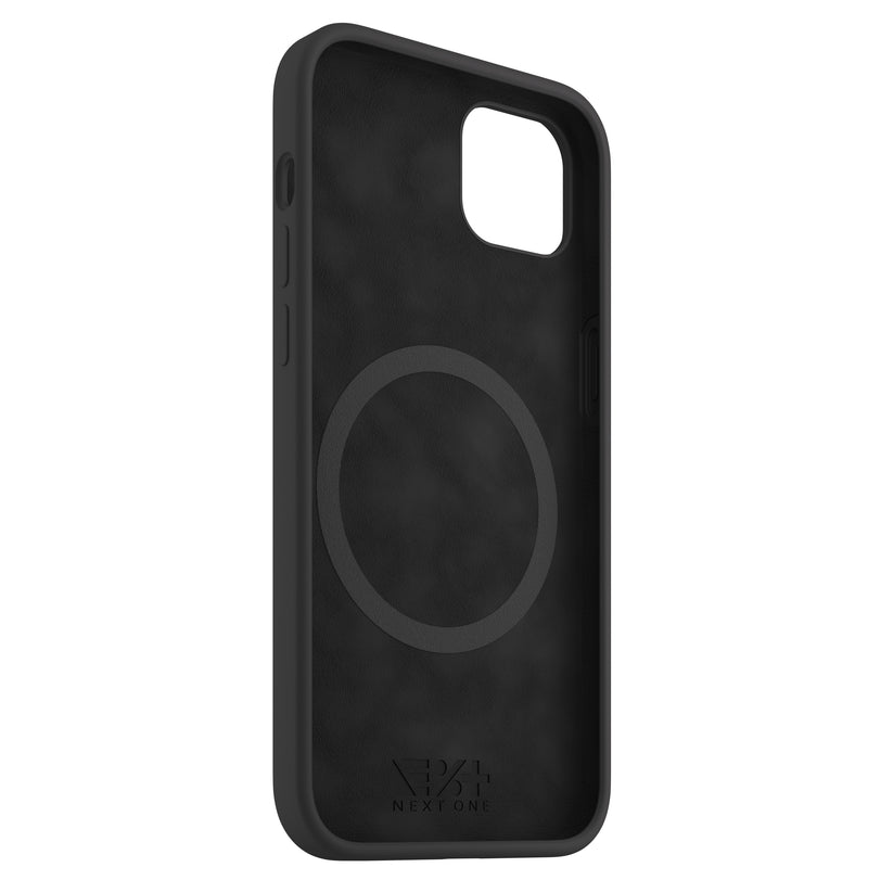 NEXT ONE silicone case MagSafe compatible for iPhone 15 | Black - iSTYLE RS