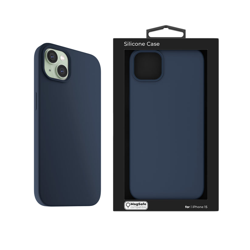 NEXT ONE silicone case MagSafe compatible for iPhone 15 | Royal Blue - iSTYLE RS