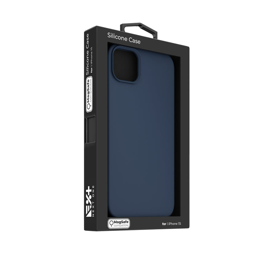NEXT ONE silicone case MagSafe compatible for iPhone 15 | Royal Blue - iSTYLE RS