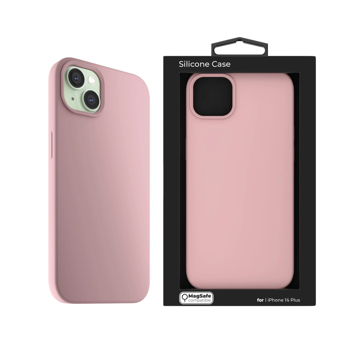 NEXT ONE silicone case MagSafe compatible for iPhone 15 Plus | Pink - iSTYLE RS