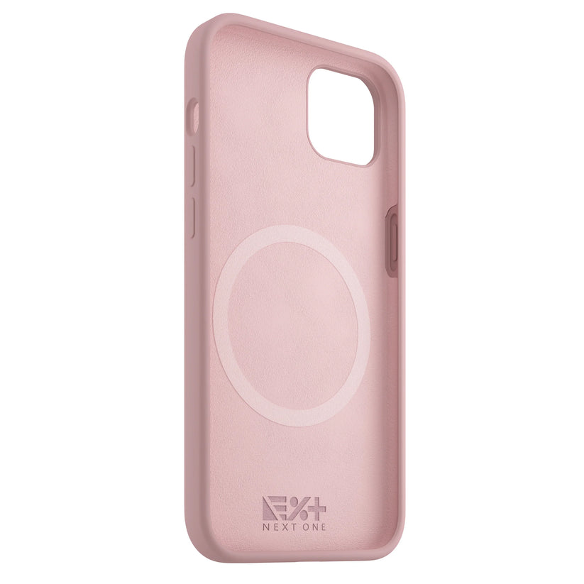 NEXT ONE silicone case MagSafe compatible for iPhone 15 Plus | Pink - iSTYLE RS