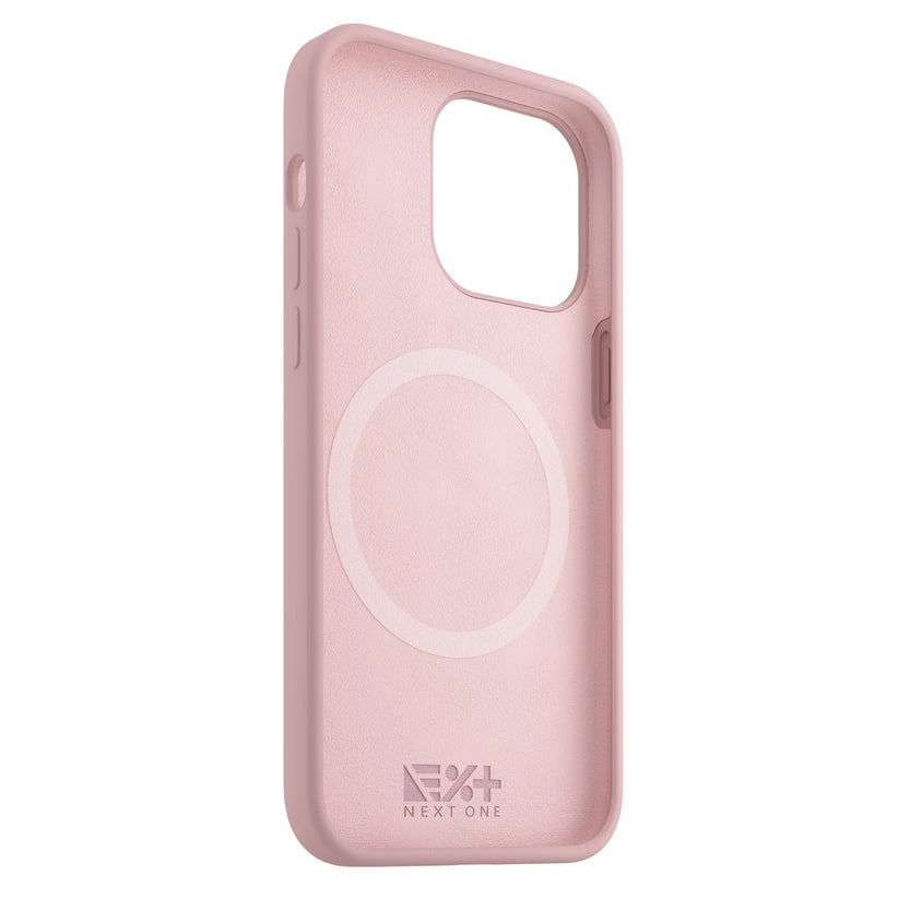 NEXT ONE silicone case MagSafe compatible for iPhone 15 Pro | Pink - iSTYLE RS