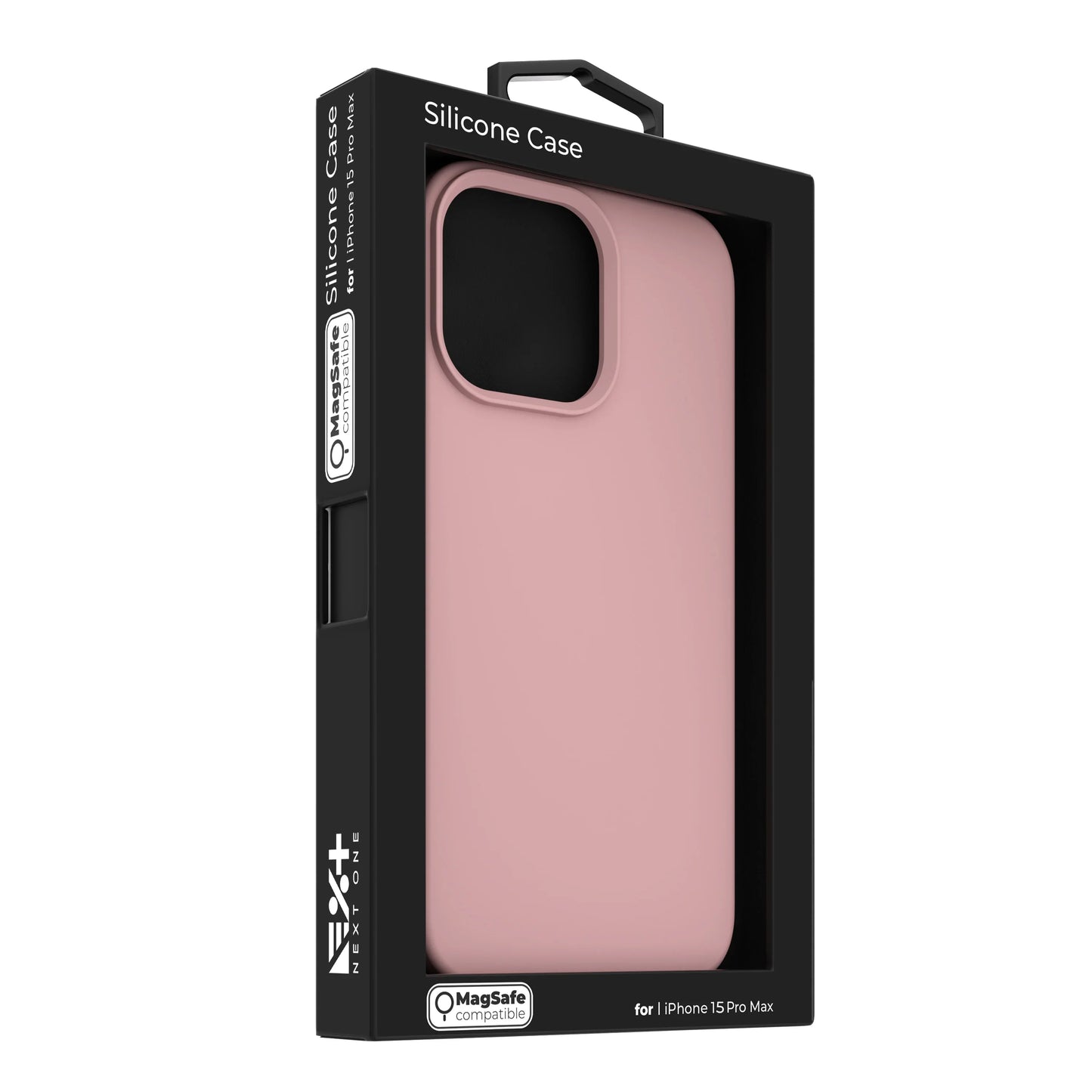 NEXT ONE silicone case MagSafe compatible for iPhone 15 Pro Max | Pink - iSTYLE RS