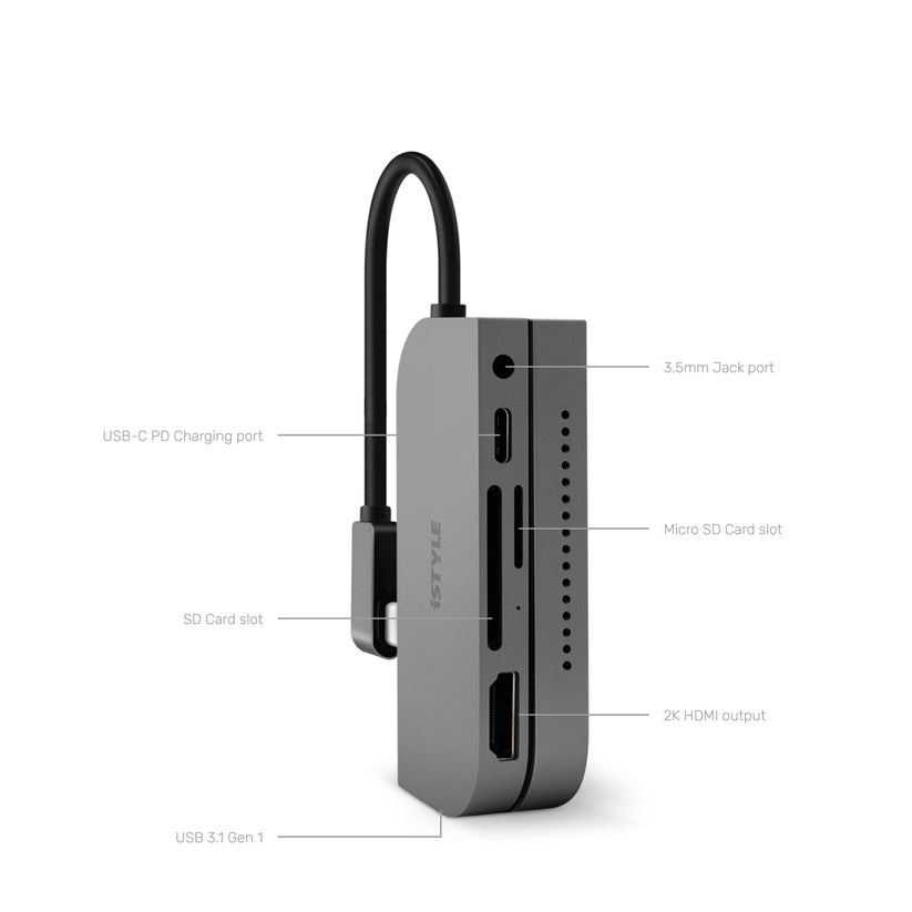 iSTYLE Type-C HUB PAD (za Apple iPad Pro) - Space Gray - iSTYLE RS