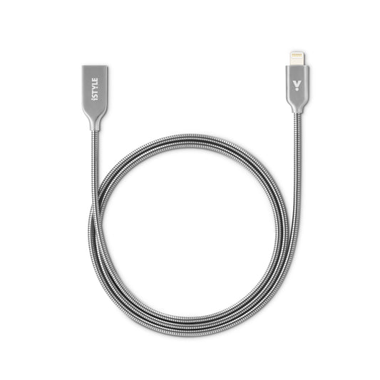 iSTYLE Lightning Metal Cable 1,2m - silver 2019 - iSTYLE RS