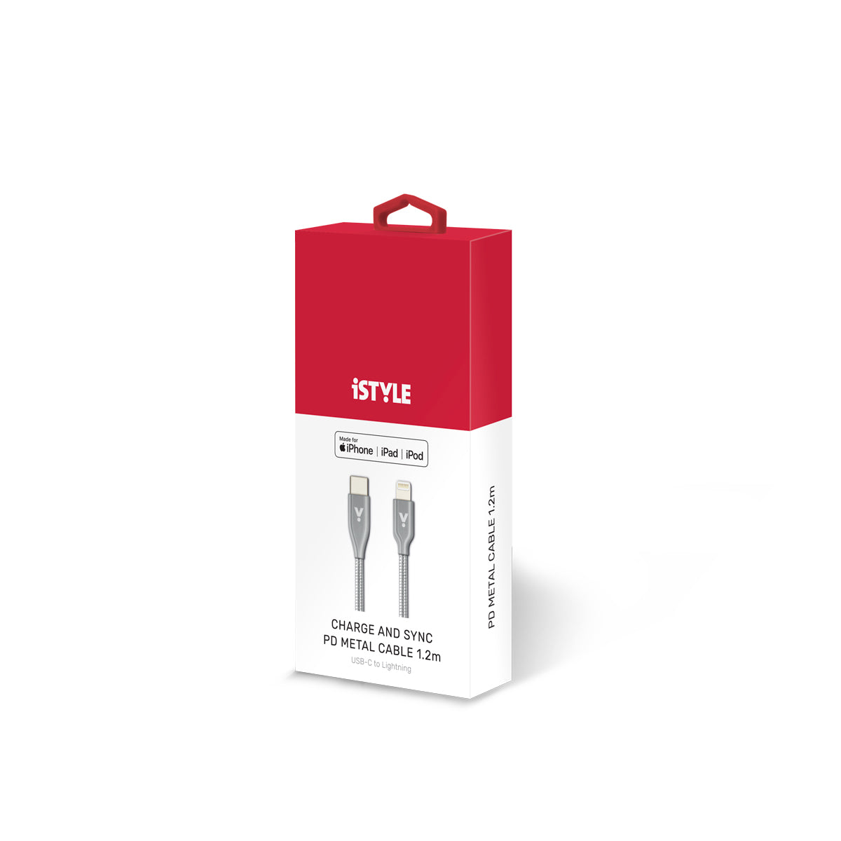 iSTYLE USB-C to Lightning Metal Cable 1,2m - silver - iSTYLE RS