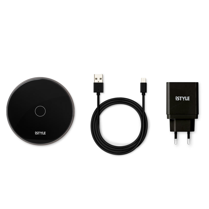 iSTYLE Wireless charging pad 15W + Adapter - black - iSTYLE RS