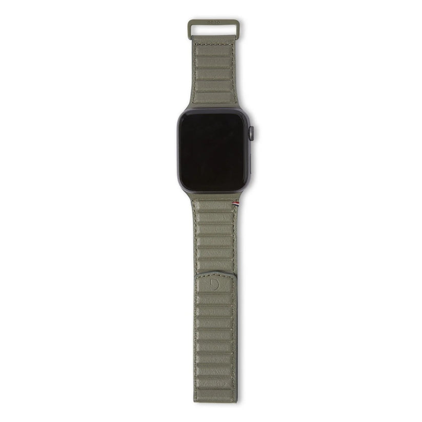 Decoded Leather Magnetic Traction Strap Series 7(41mm)/6/SE/5/4(40mm)/3/2/1(38mm) Olive - iSTYLE RS