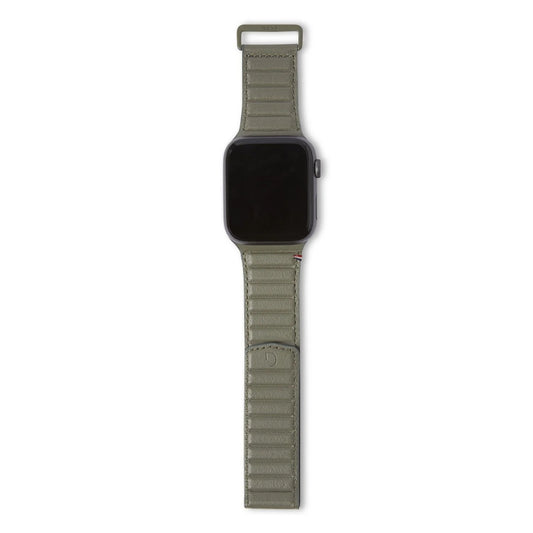 Decoded Leather Magnetic Traction Strap Series 7(41mm)/6/SE/5/4(40mm)/3/2/1(38mm) Olive - iSTYLE RS