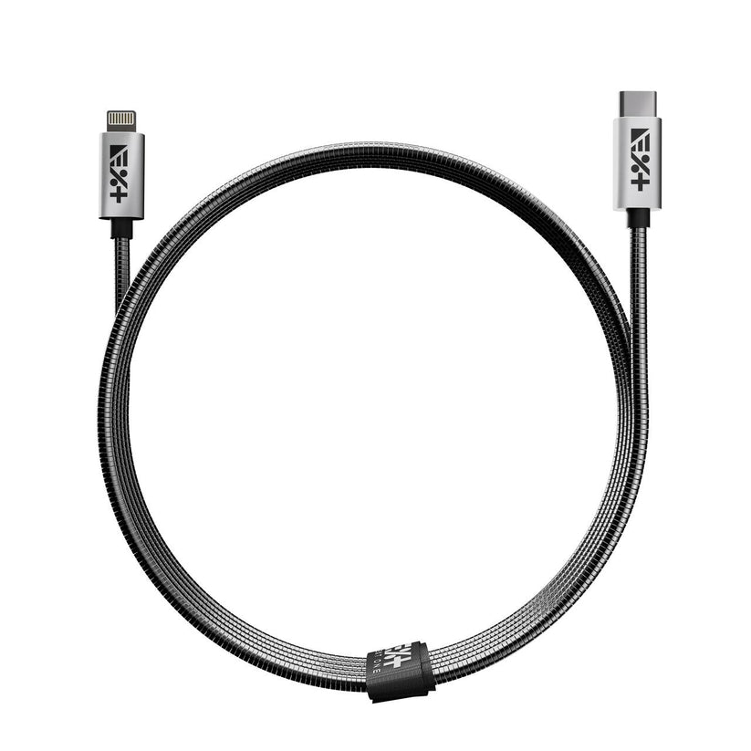 Next One SILVER USB-C TO LIGHTNING 1,2m METALLIC CABLE - iSTYLE RS