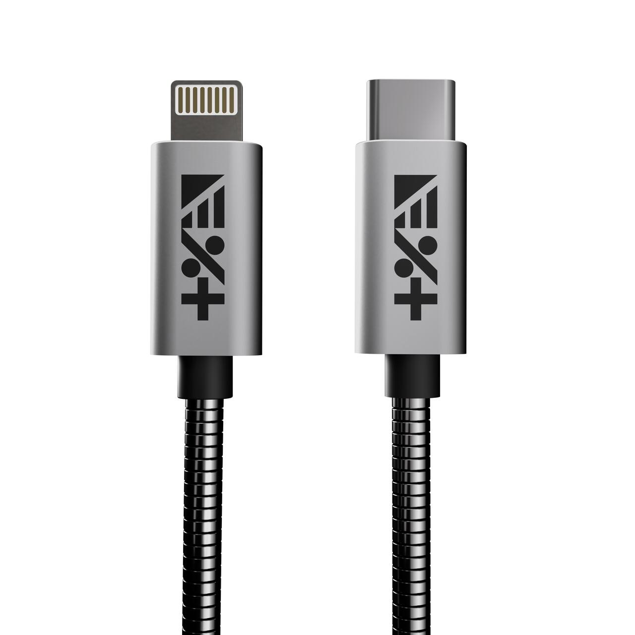 Next One SILVER USB-C TO LIGHTNING 1,2m METALLIC CABLE - iSTYLE RS