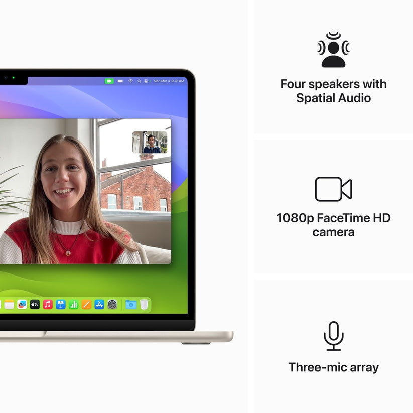 13-inčni MacBook Air M3 sa 8-jezgarnim CPU-om, 8-jezgarnim GPU-om, 8GB objedinjene memorije i 256GB SSD-om - Starlight - iSTYLE RS