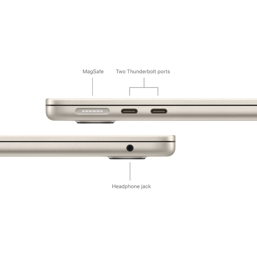 13-inčni MacBook Air M3 sa 8-jezgarnim CPU-om, 8-jezgarnim GPU-om, 8GB objedinjene memorije i 256GB SSD-om - Starlight - iSTYLE RS