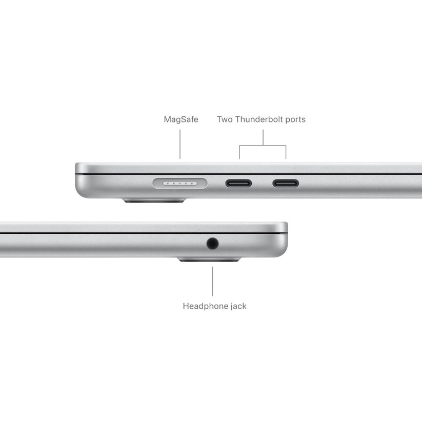 15-inčni MacBook Air M3 sa 8-jezgarnim CPU-om, 10-jezgarnim GPU-om, 8GB objedinjene memorije i 256GB SSD-om - Silver - iSTYLE RS