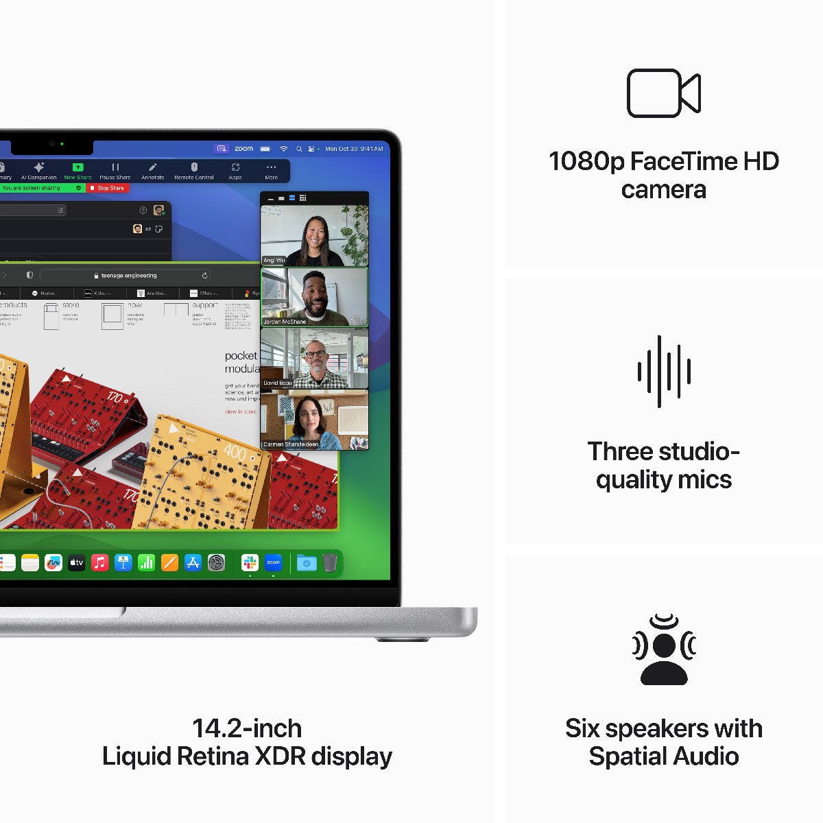 14-inčni MacBook Pro M3 Pro sa 11-jezgarnim CPU-om, 14-jezgarnim GPU-om, 18GB objedinjene memorije i 512GB SSD-om - Silver - iSTYLE RS