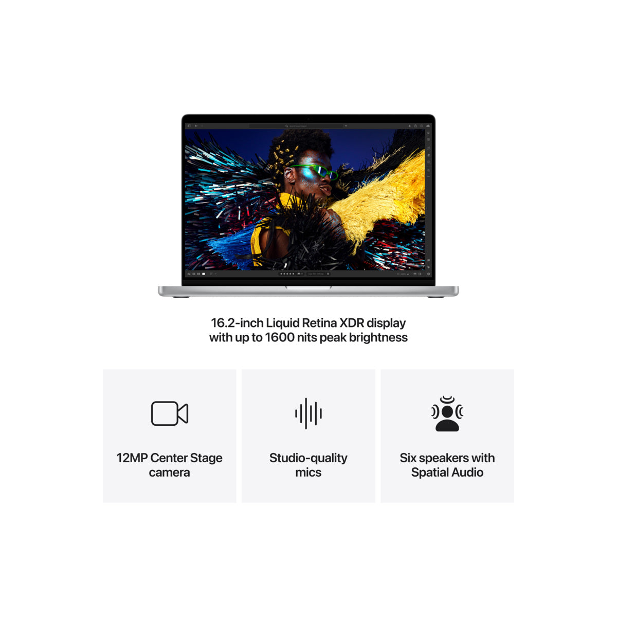 16-inčni MacBook Pro M4 Pro sa 14-jezgarnim CPU-om i 20-jezgarnim GPU-om, 24GB objedinjene memorije i 512GB SSD-om - Silver - iSTYLE RS