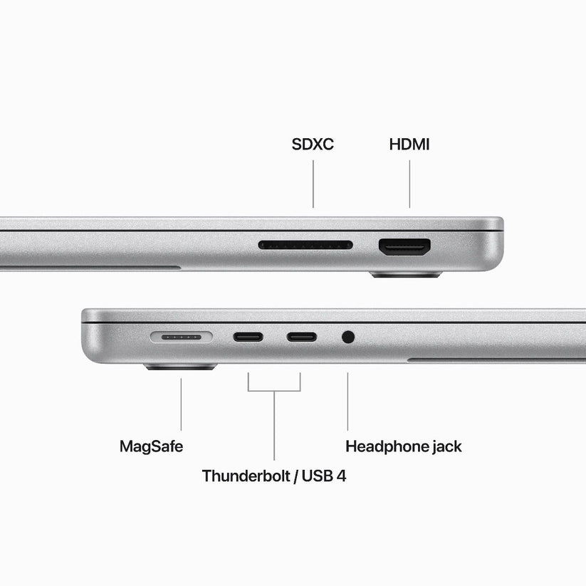 14-inčni MacBook Pro M3 sa 8-jezgarnim CPU-om, 10-jezgarnim GPU-om, 16GB objedinjene memorije i 1TB SSD-om - Silver - iSTYLE RS