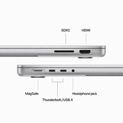 14-inčni MacBook Pro M3 sa 8-jezgarnim CPU-om, 10-jezgarnim GPU-om, 16GB objedinjene memorije i 1TB SSD-om - Silver - iSTYLE RS