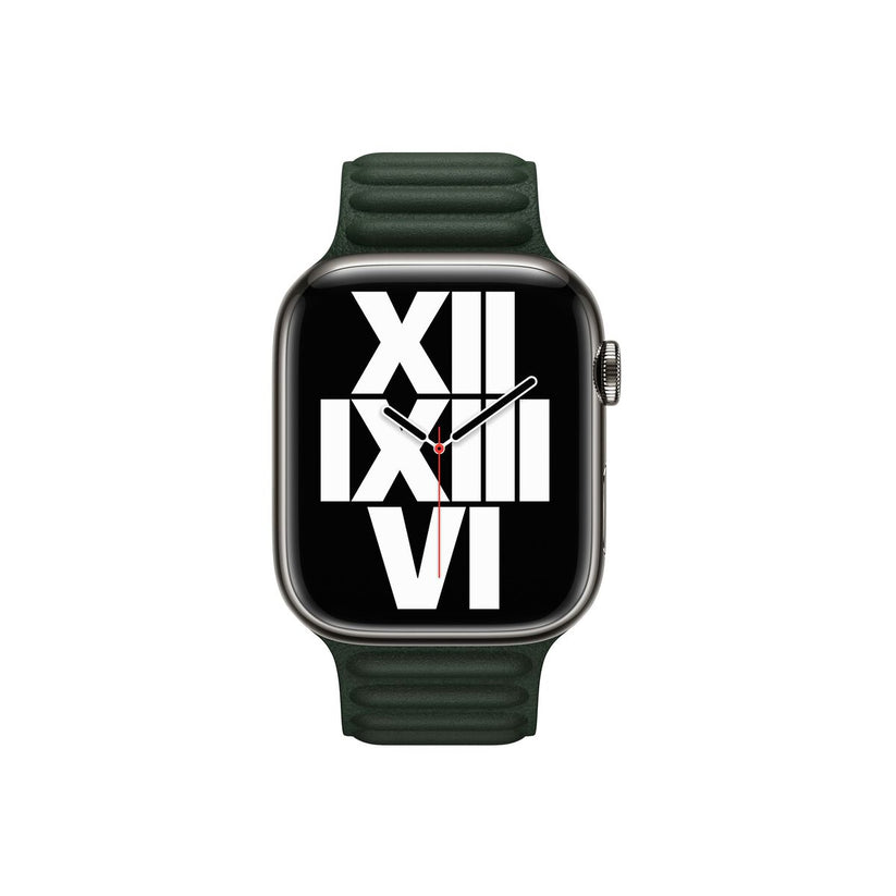 45mm Sequoia Green Leather Link - M/L - iSTYLE RS