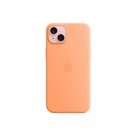 iPhone 15 Plus Silicone Case sa MagSafe-om - Orange Sorbet