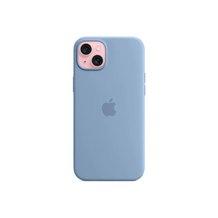 iPhone 15 Plus Silicone Case sa MagSafe-om - Winter Blue
