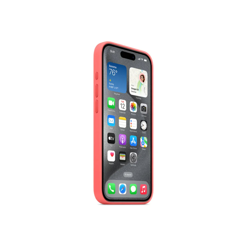 iPhone 15 Pro Silicone Case sa MagSafe-om - Guava - iSTYLE RS