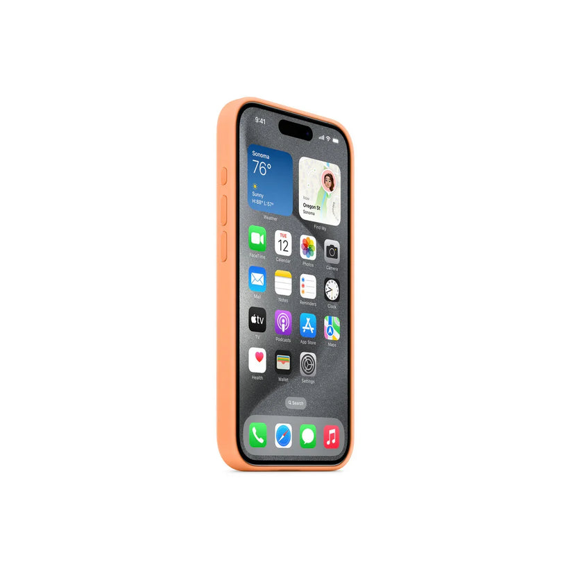 iPhone 15 Pro Silicone Case sa MagSafe-om - Orange Sorbet - iSTYLE RS