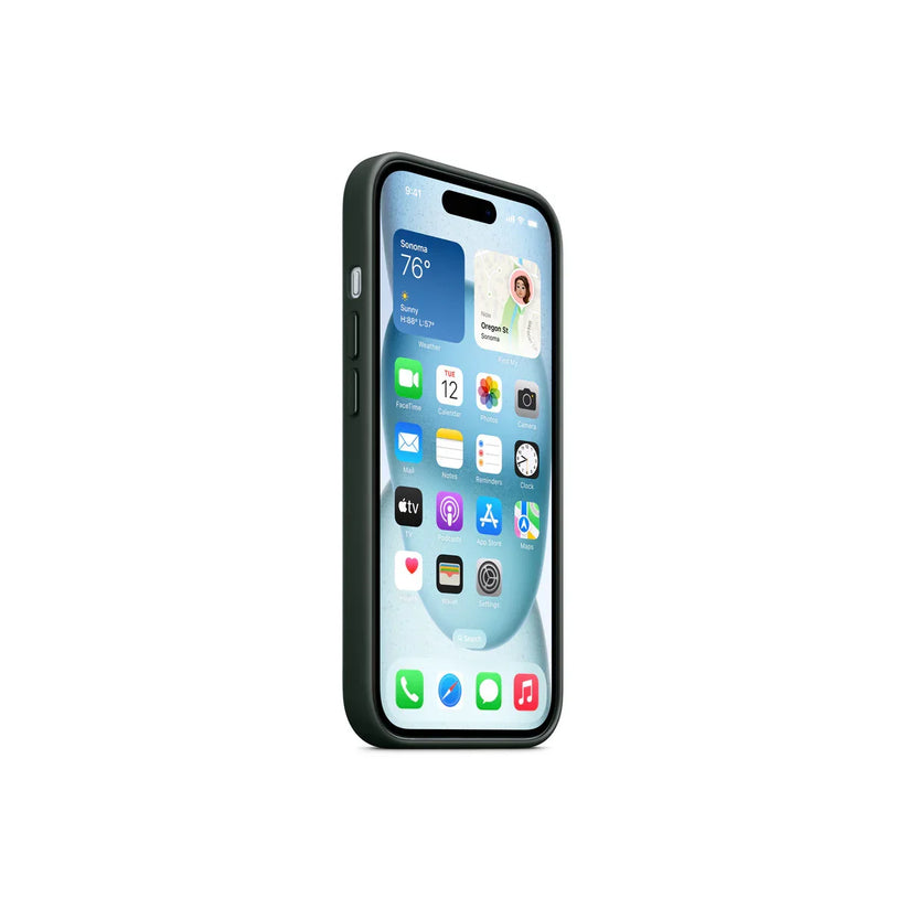 iPhone 15 FineWoven Case sa MagSafe-om - Evergreen - iSTYLE RS