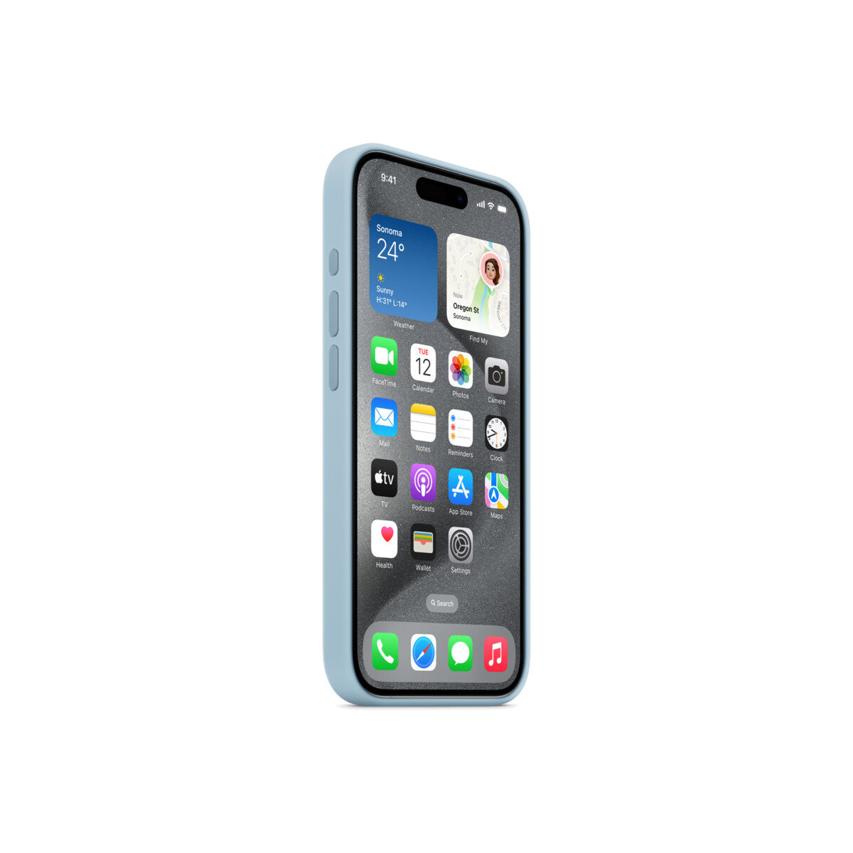 iPhone 15 Pro Silicone Case sa MagSafe-om - Light Blue - iSTYLE RS