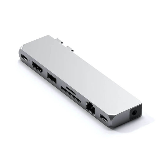 Satechi Pro Hub Max (1xUSB4,1x HDMI 4K 60Hz,1xUSB-A3.0,1x micro/SD,1xEthernet,1xUSB-C,1xAudio) - Silver - iSTYLE RS