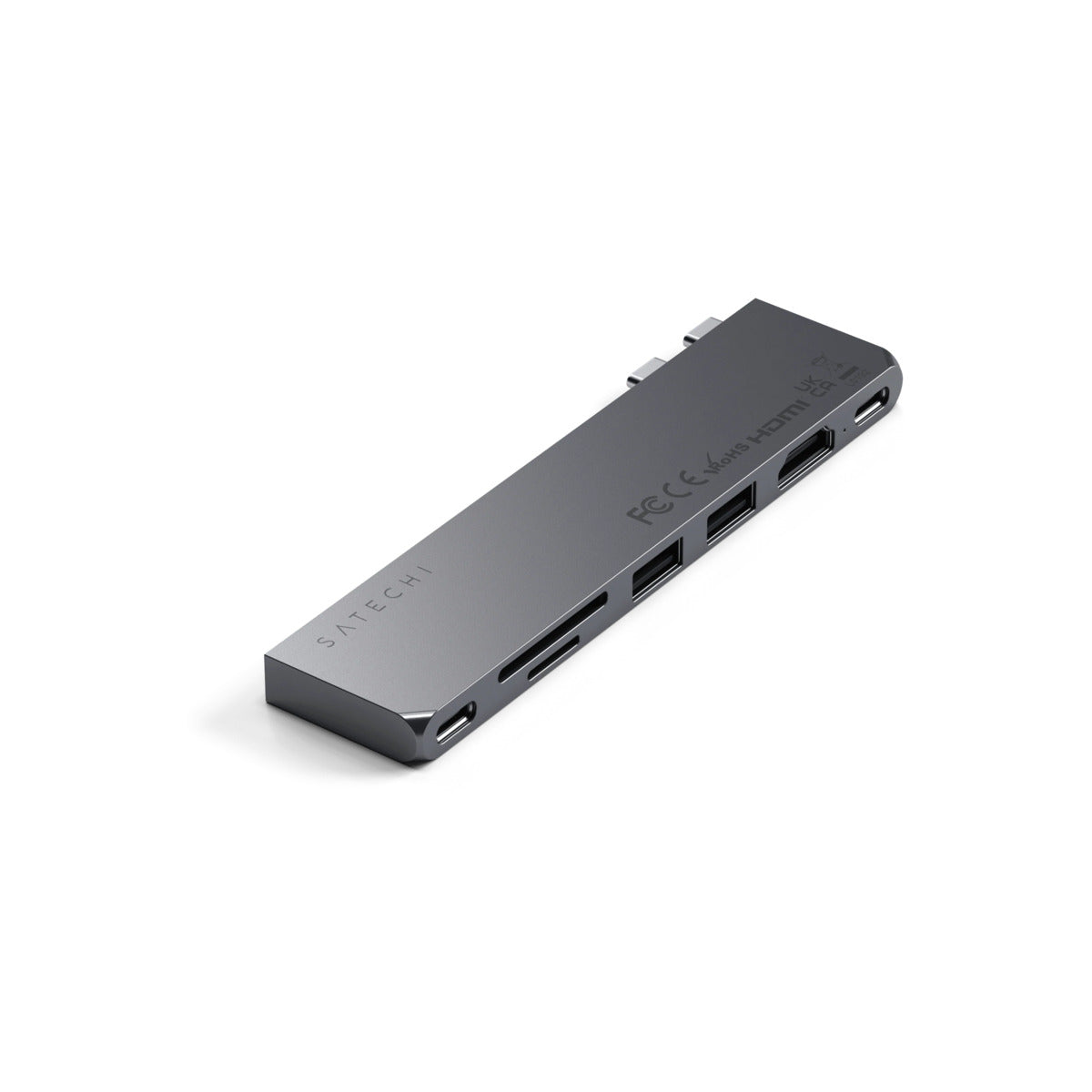 Satechi PRO HUB SLIM (1xUSB4,1xHDMI,2xUSB-A,SD/MicroSD,UHS-I up to 104MB/s, SD/SDHC/SDXC up to 2TB,1xUSB-C) - Space Grey - iSTYLE RS