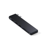 Satechi PRO HUB SLIM (1xUSB4,1xHDMI,2xUSB-A,SD/MicroSD,UHS-I up to 104MB/s, SD/SDHC/SDXC up to 2TB,1xUSB-C) - Midnight Black - iSTYLE RS
