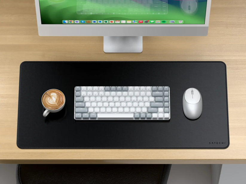Satechi Vegan-Leather Premium Desk Mat - Black - iSTYLE RS