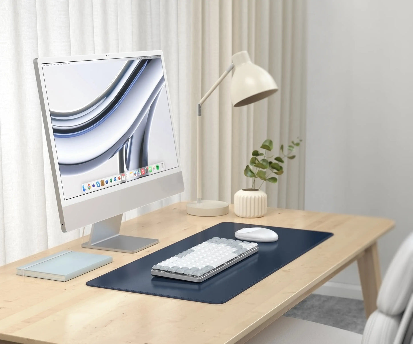 Satechi Vegan-Leather Premium Desk Mat - Blue - iSTYLE RS