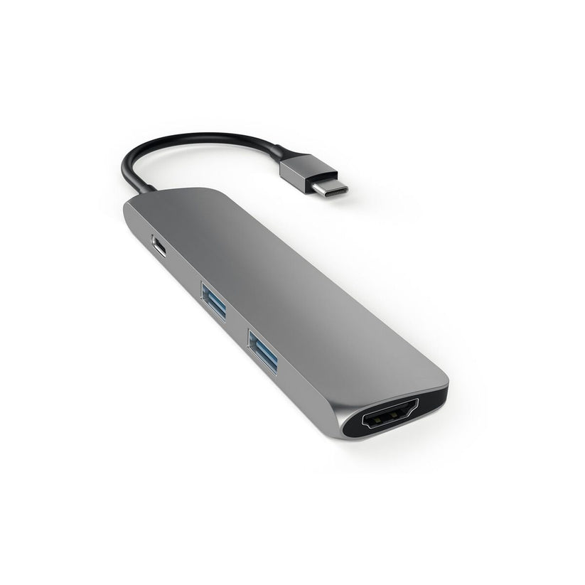 TYPE-C SLIM MULTI-PORT ADAPTER 4K - SPACE GRAY - iSTYLE RS
