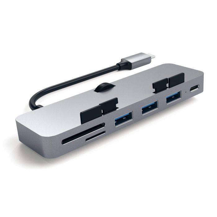 Satechi Aluminum Type-C CLAMP PRO Hub (3x USB 3.0,MicroSD) - Space Grey  - iSTYLE.rs