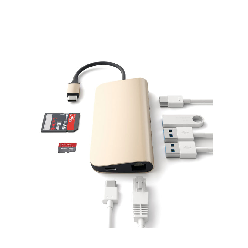 Satechi Type-C Multi-Port 4K Adapter - Gold - iSTYLE RS