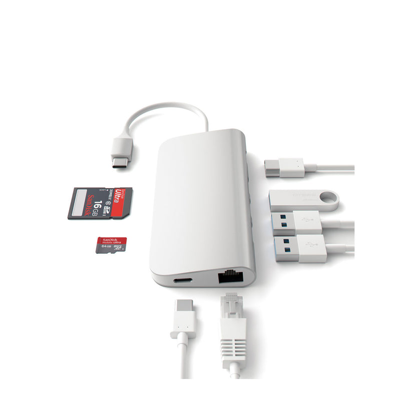 Satechi Type-C Multi-Port 4K Adapter - Silver - iSTYLE RS