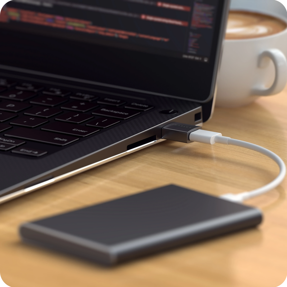 Satechi Aluminum 2x Type-A to Type-C Adapter - Space Black