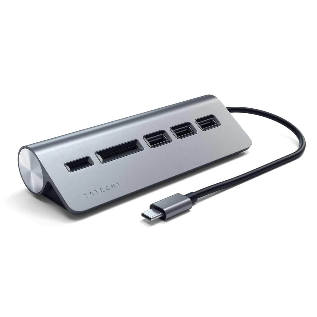Satechi TYPE-C Aluminum USB Hub & Card Reader - Space Gray - iSTYLE RS