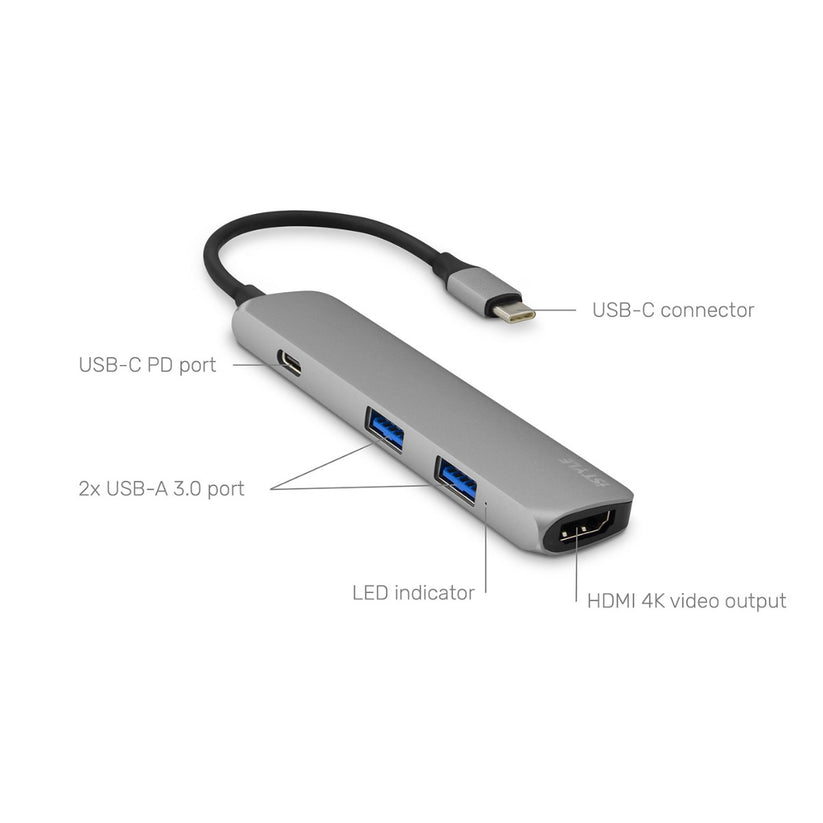 iSTYLE USB Type-C HUB 4K HDMI - space gray/black - iSTYLE RS