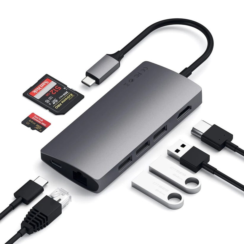 SATECHI TYPE-C MULTI-PORT ADAPTER 4K SA ETHERNET V2 - iSTYLE RS