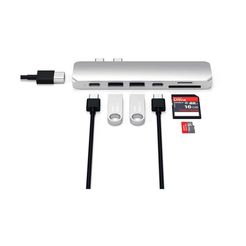 Satechi USB-C Hub s Thunderbolt 3 - silver - iSTYLE RS