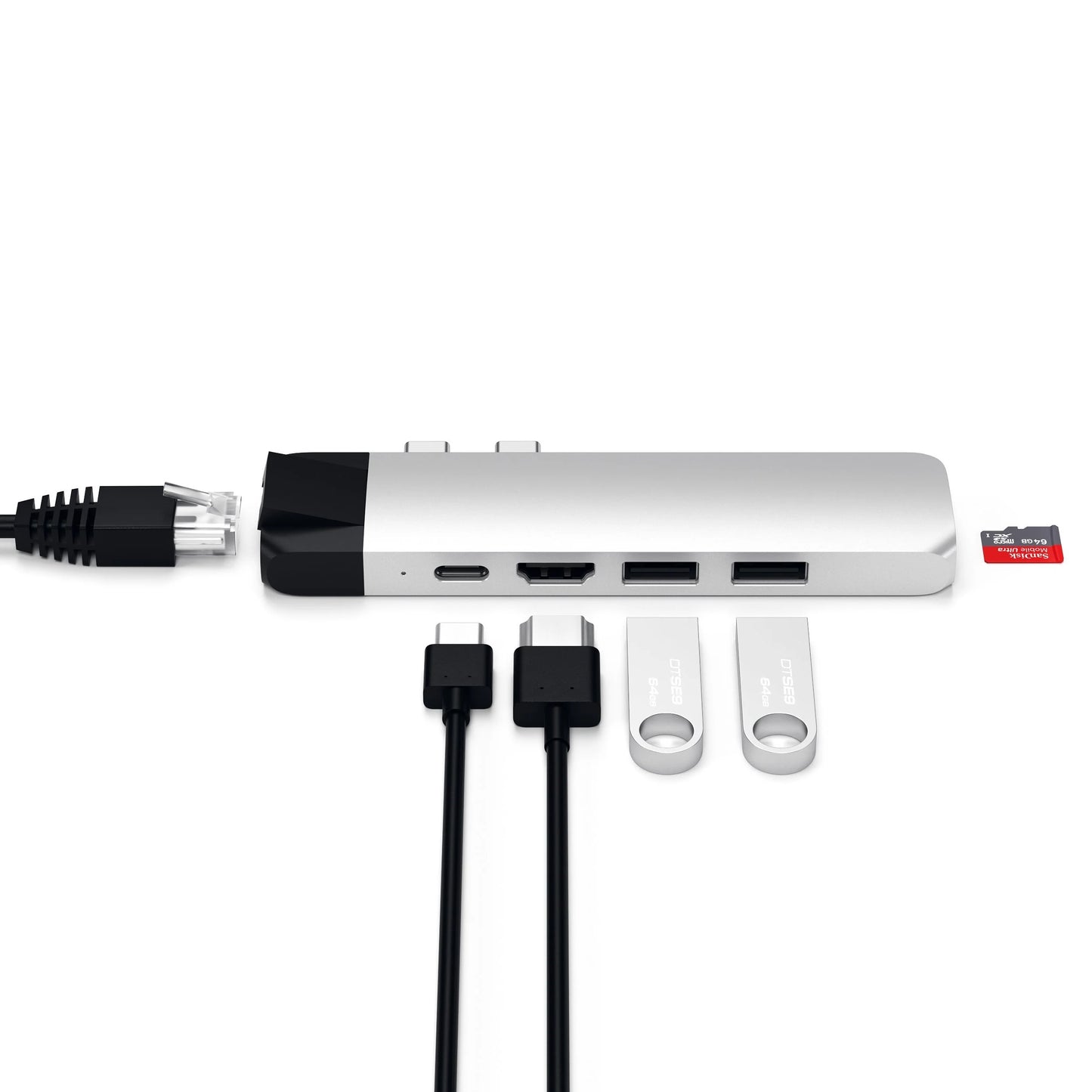 Satechi Aluminium Type-C PRO Hub - Silver